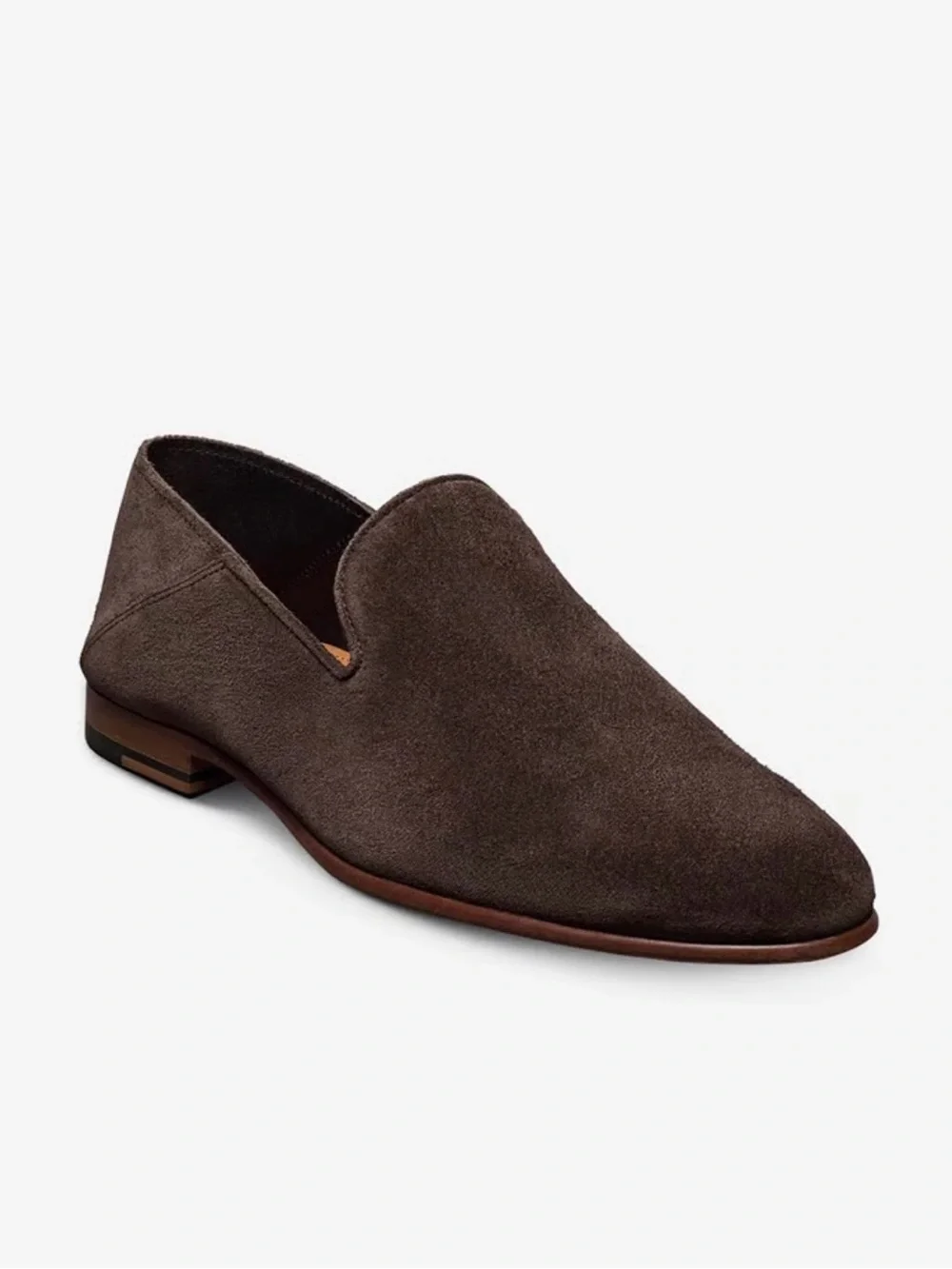 Allen Edmonds Brown Suede Slip-On Loafers